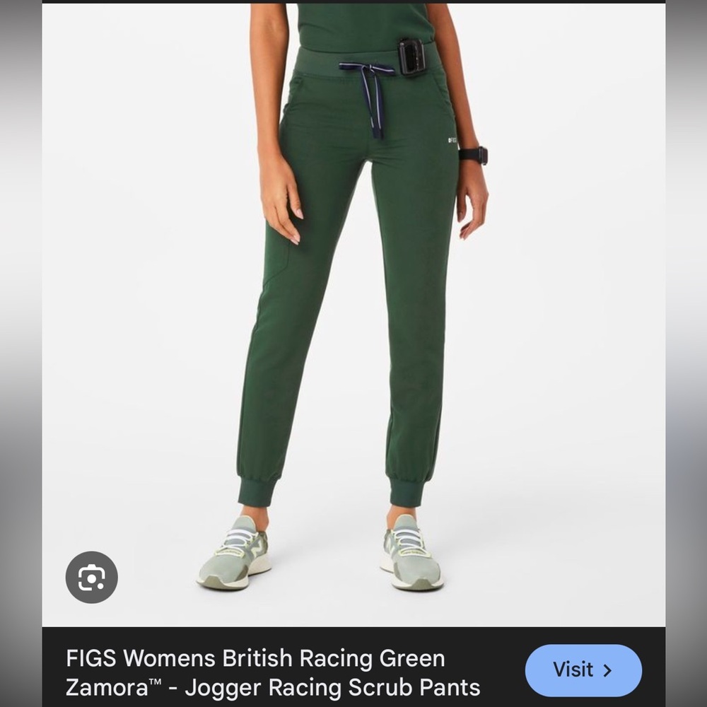 Zamora scrub bottoms in British racing green